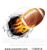 Vector Illustration of Flame Hole American Football 2022 B2 by AtStockIllustration