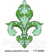 Vector Illustration of Fleur De Lis Flower Heraldry Lily Floral Crest by AtStockIllustration