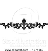 Vector Illustration of Fleur De Lis Lily Lys Flower Royal Heraldic Band by AtStockIllustration