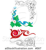 Vector Illustration of Floral Design Elements by AtStockIllustration