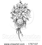 Vector Illustration of Floral Flower Bouquet in a Sketch Drawing Style by AtStockIllustration
