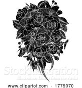 Vector Illustration of Flowers Floral Bouquet Roses Funeral Wedding by AtStockIllustration