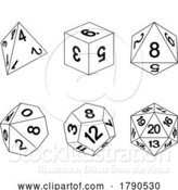 Vector Illustration of Game Dice Illustration Roleplaying Board Game Set by AtStockIllustration