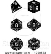 Vector Illustration of Game Dice Illustration Roleplaying Board Game Set by AtStockIllustration