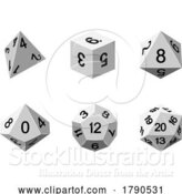 Vector Illustration of Game Dice Illustration Roleplaying Board Game Set by AtStockIllustration