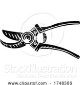 Vector Illustration of Garden Tool Trimmer Secateurs Pruning Shears by AtStockIllustration
