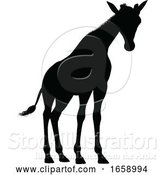 Vector Illustration of Giraffe Animal Silhouette by AtStockIllustration
