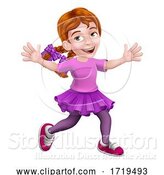 Vector Illustration of Girl Kid Character Playing by AtStockIllustration