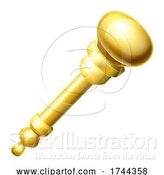 Vector Illustration of Gold Royal Sceptre Icon by AtStockIllustration