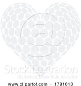 Vector Illustration of Golf Ball Heart Shape Concept by AtStockIllustration