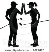 Vector Illustration of Golfer Golf Sports People in Silhouette by AtStockIllustration