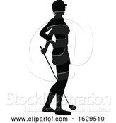 Vector Illustration of Golfer Golf Sports People Silhouette Set by AtStockIllustration