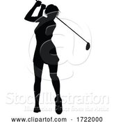 Vector Illustration of Golfer Golf Sports Person Silhouette by AtStockIllustration