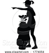 Vector Illustration of Golfer Golf Sports Person Silhouette by AtStockIllustration