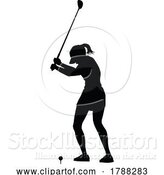 Vector Illustration of Golfer Golf Sports Person Silhouette by AtStockIllustration