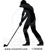 Vector Illustration of Golfer Golf Sports Person Silhouette by AtStockIllustration