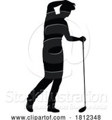 Vector Illustration of Golfer Golf Sports Person Silhouette by AtStockIllustration