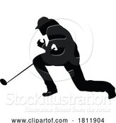 Vector Illustration of Golfer Golf Sports Person Silhouette by AtStockIllustration