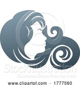 Vector Illustration of Gradient Salon Logo Design by AtStockIllustration