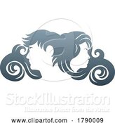 Vector Illustration of Gradient Salon Logo Design by AtStockIllustration