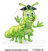 Vector Illustration of Graduate Caterpillar Book Worm by AtStockIllustration