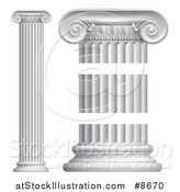 Vector Illustration of Greek or Roman Column Pillars by AtStockIllustration