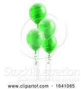 Vector Illustration of Green Party Balloons Graphic by AtStockIllustration