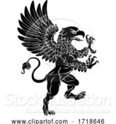 Vector Illustration of Griffon Rampant Griffin Coat of Arms Crest Mascot by AtStockIllustration
