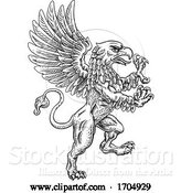 Vector Illustration of Griffon Rampant Gryphon Coat of Arms Crest Mascot by AtStockIllustration