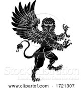 Vector Illustration of Gryphon Rampant Griffin Coat of Arms Crest Mascot by AtStockIllustration