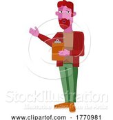Vector Illustration of Guy with Clipboard Checklist Pointing Illustration by AtStockIllustration