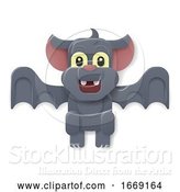 Vector Illustration of Halloween Cute Vampire Bat by AtStockIllustration