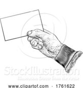 Vector Illustration of Hand Holding Business Card Letter Message Flyer by AtStockIllustration