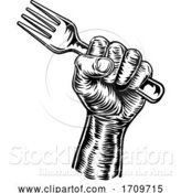 Vector Illustration of Hand Holding Fork by AtStockIllustration