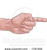 Vector Illustration of Hand Pointing Finger Comic Book Pop Art by AtStockIllustration