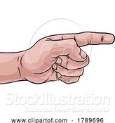 Vector Illustration of Hand Pointing Finger Comic Book Pop Art by AtStockIllustration