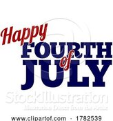 Vector Illustration of Happy Fourth of July Design by AtStockIllustration