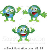 Vector Illustration of Happy Globes by AtStockIllustration