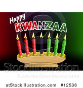 Vector Illustration of Happy Kwanzaa Greeting and Candles by AtStockIllustration