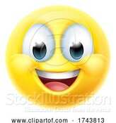 Vector Illustration of Happy Smiling Emoji Emoticon Face Icon by AtStockIllustration