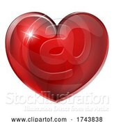 Vector Illustration of Heart Shaped Emoji Emoticon Icon by AtStockIllustration