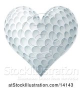 Vector Illustration of Heart Shaped Golf Ball by AtStockIllustration