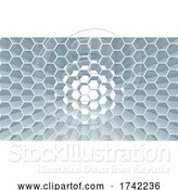 Vector Illustration of Hexagon Honeycomb Abstract Geometric Background by AtStockIllustration