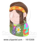 Vector Illustration of Hippy Hipster Guy Avatar People Icon by AtStockIllustration