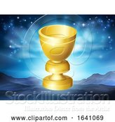 Vector Illustration of Holy Grail Cup Gold Chalice Goblet by AtStockIllustration