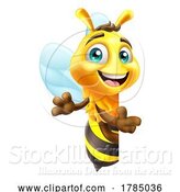 Vector Illustration of Honey Bumble Bee Bumblebee Cute Mascot by AtStockIllustration