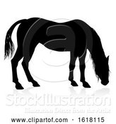 Vector Illustration of Horse Animal Silhouette, on a White Background by AtStockIllustration