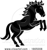 Vector Illustration of Horse Chinese Zodiac Horoscope Animal Year Sign by AtStockIllustration