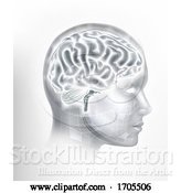 Vector Illustration of Human Brain AI Head Face Intelligence Concept by AtStockIllustration