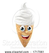 Vector Illustration of Ice Cream Cone Character Mascot by AtStockIllustration